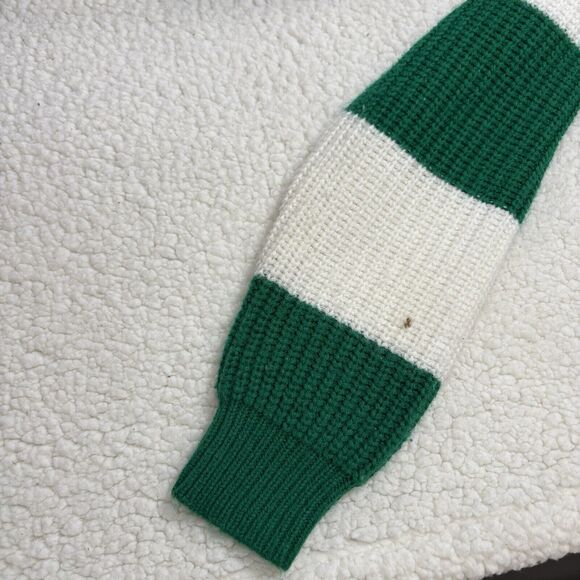 Vintage Joan Harper Knit Cardigan Sweater Womens M Button Green Striped Jumper - Picture 4 of 8